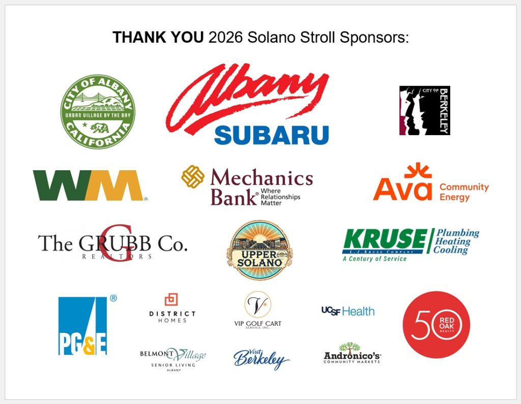 Solano Avenue Stroll Sponsor Display